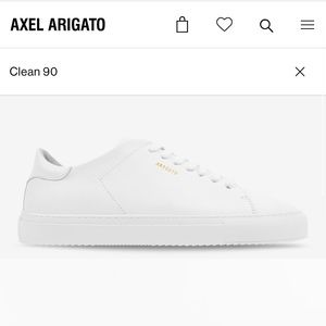 Women Axel Arigato Clean 90 White Sneakers (Size UK 39)